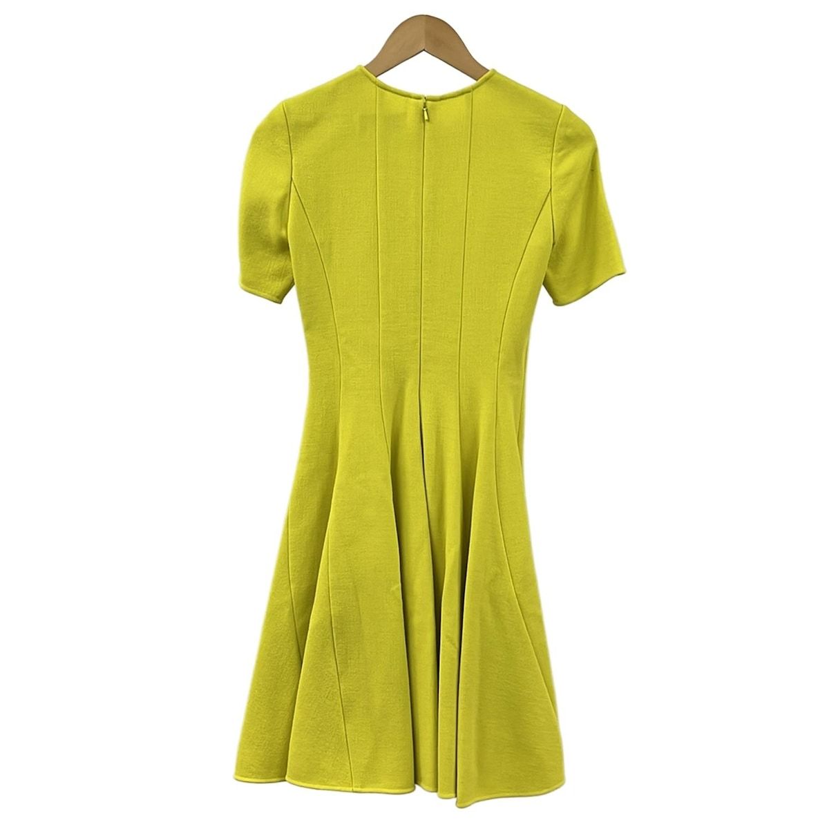 Oscar de la Renta オスカーデラレンタ ワンピース サイズ0 XS レディース - マスタード 半袖|クルーネック