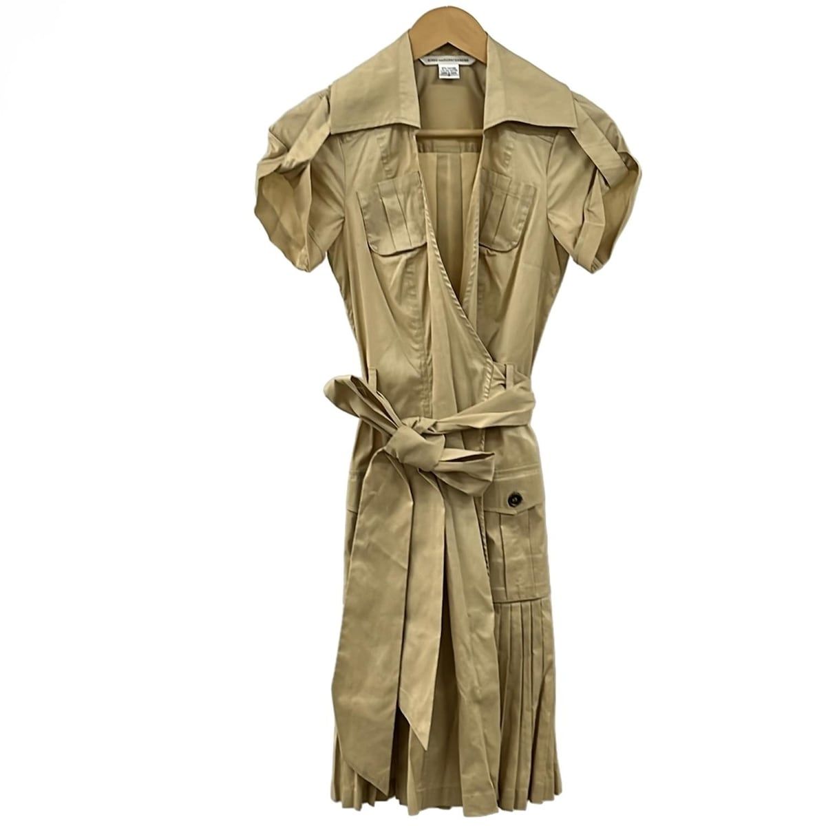 DIANE VON DVF ダイアン フォン ファステンバーグ ワンピース サイズ2 S レディース - 404-140725 ベージュ プリーツ