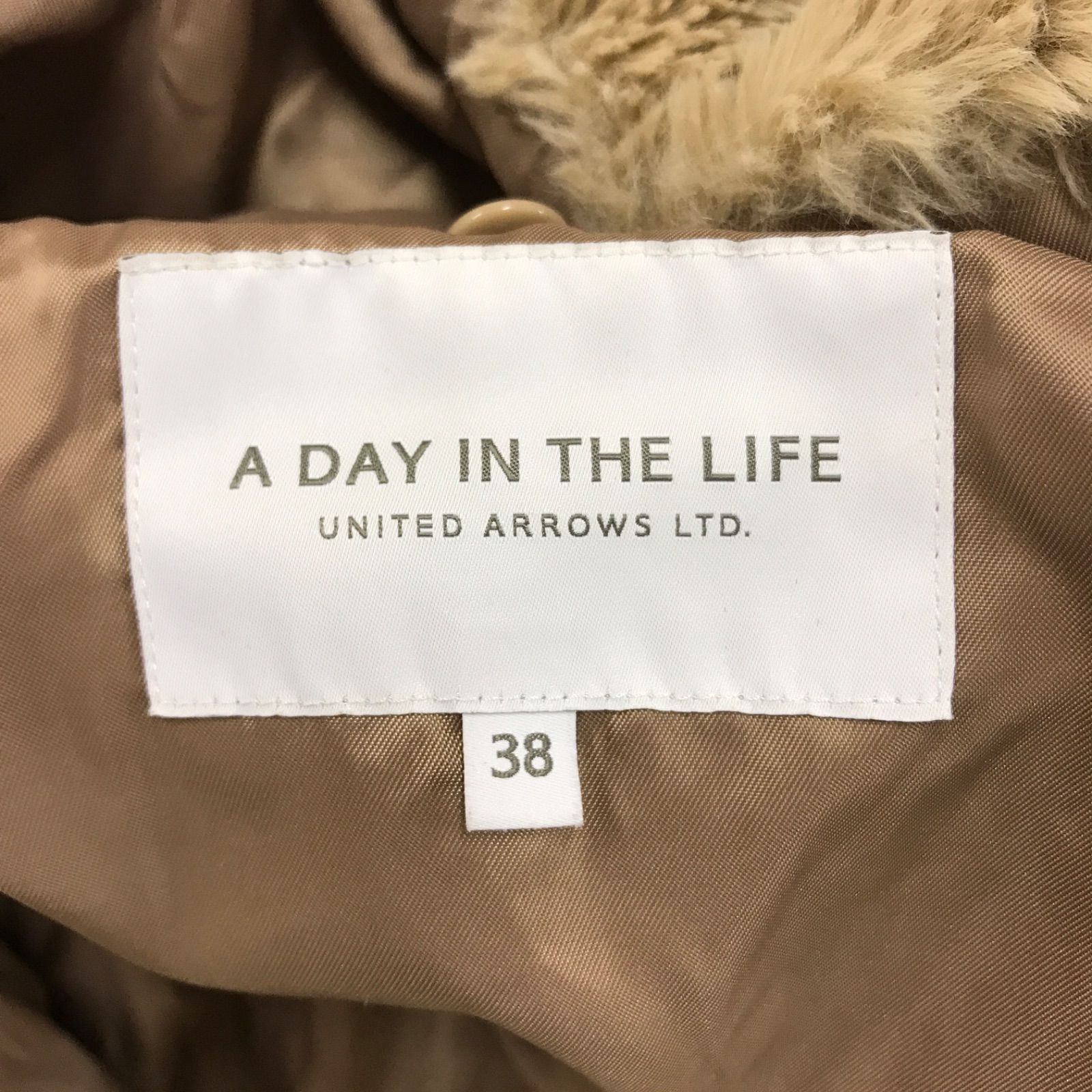 ユナイテッドアローズ A DAY IN THE LIFE フェイクファーフードダウン 