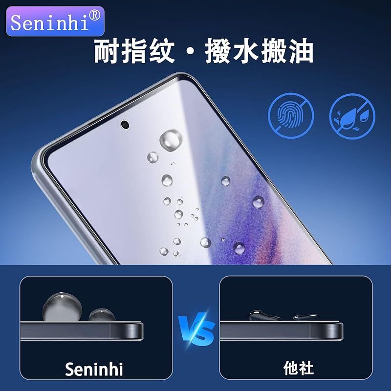 seninhi 対応 Galaxy A53 5G 用の ガラスフィルム 2枚セット 【ブルー