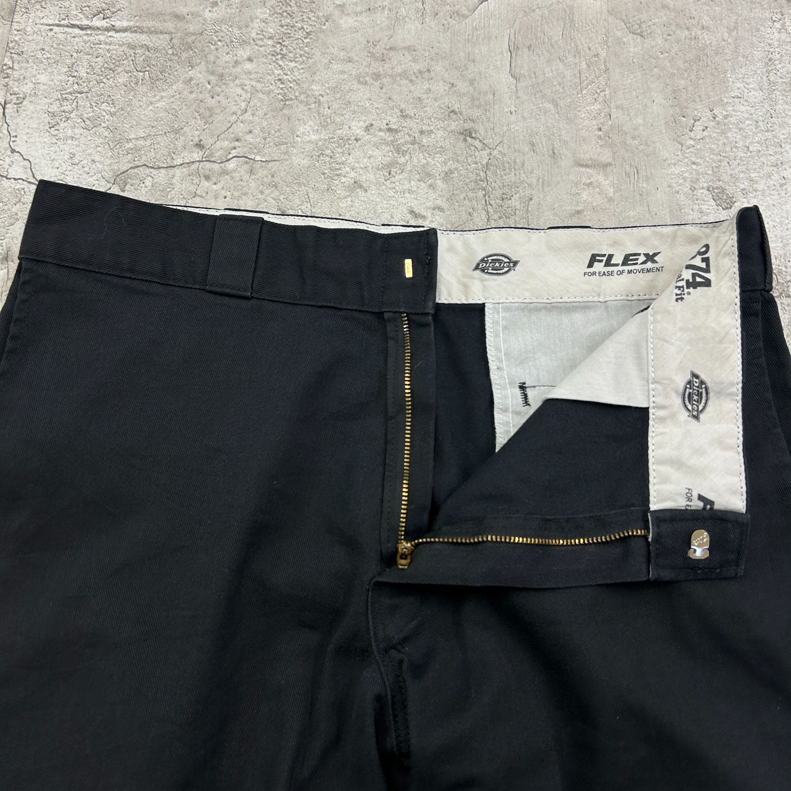 Dickies ワークパンツ チノ 874 Original Fit 古着 ブラック 黒 W35