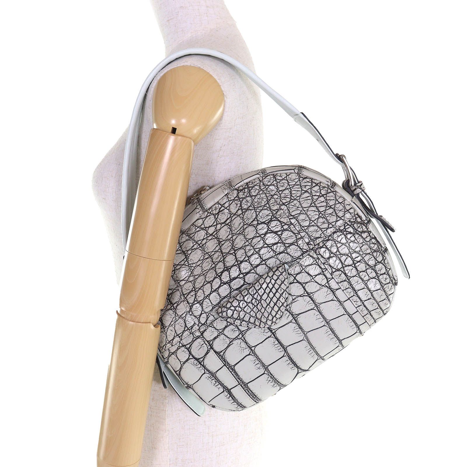 極美品△votre beaute ヴォートル ボーテ JRAタグ付き 目地クロコ