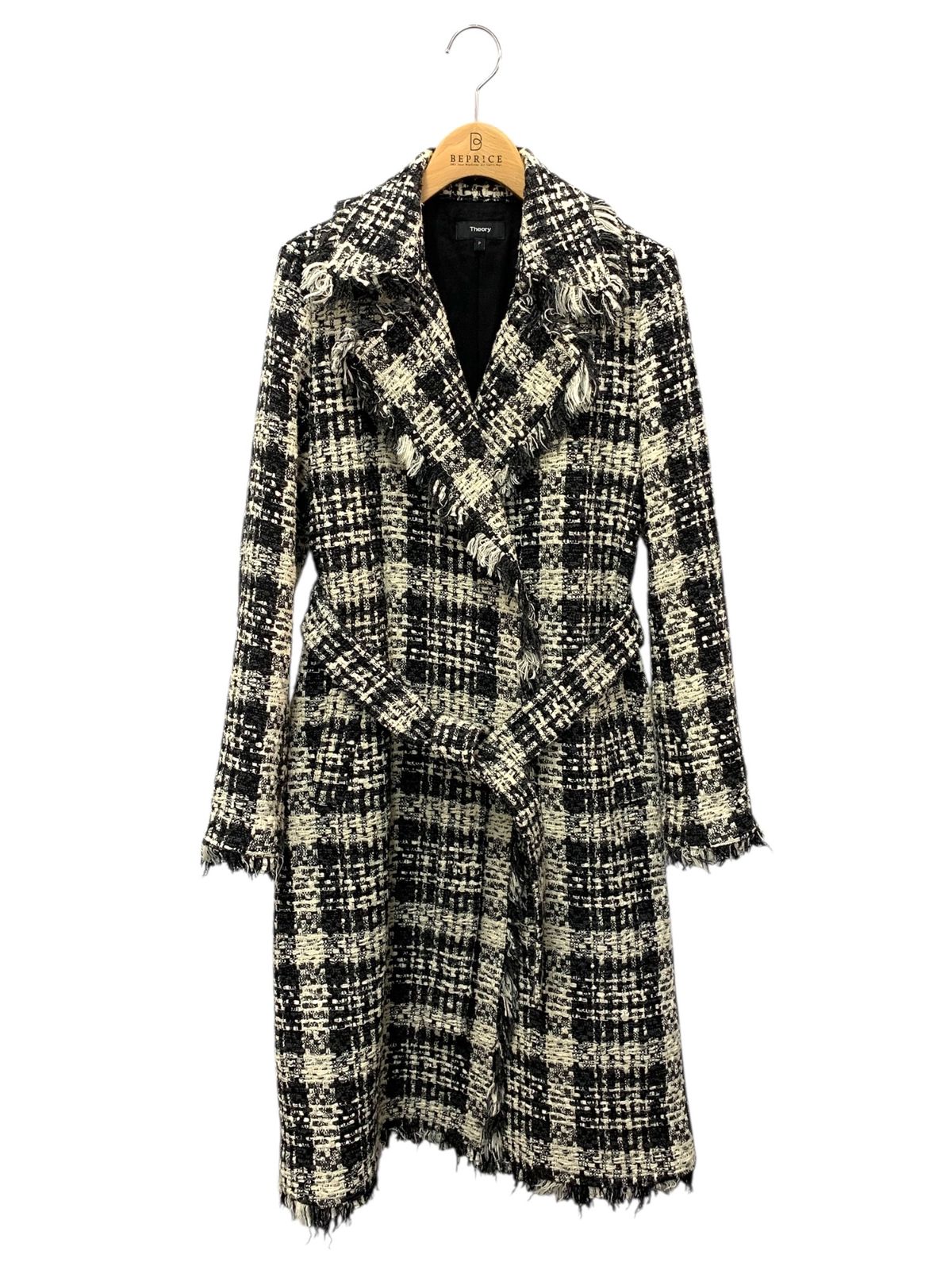 セオリー 01-0109601-054-901 コート ブラック ツイード