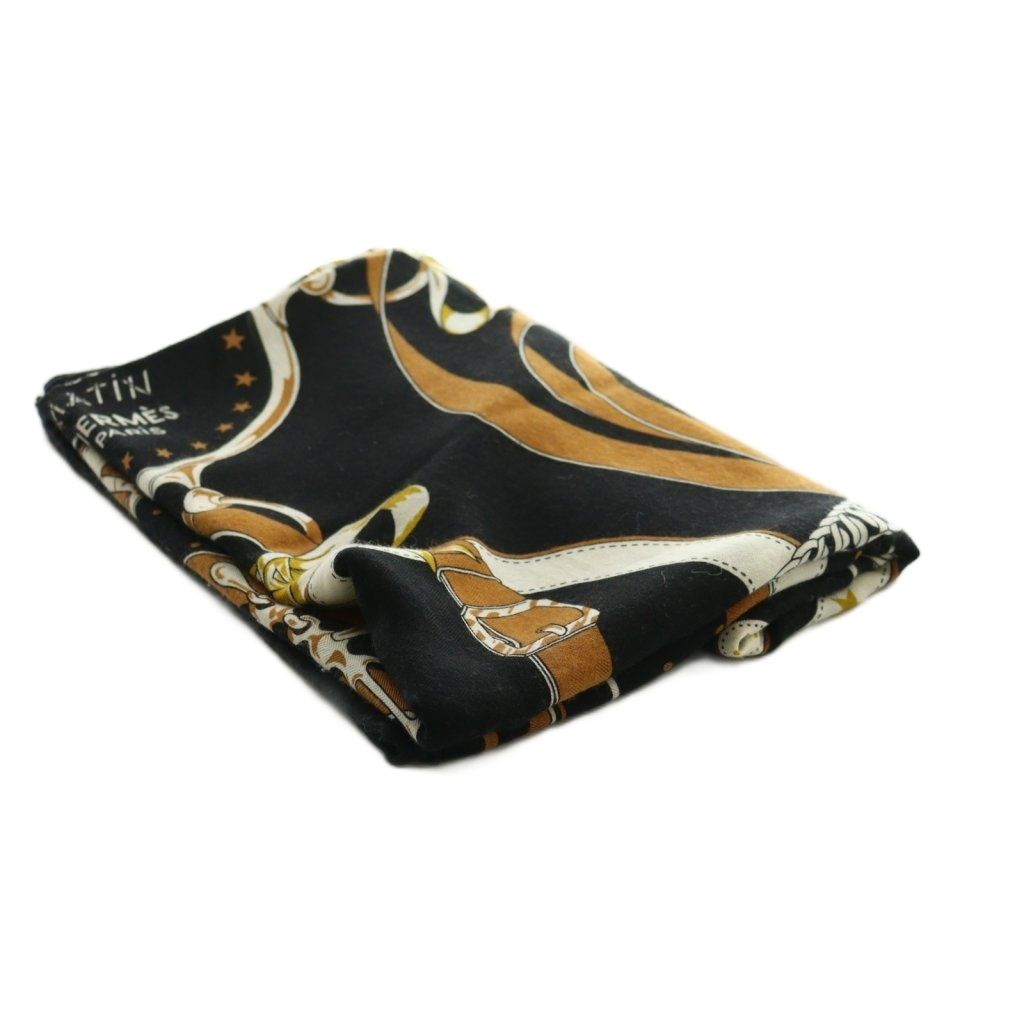 メルカリ市価格！Hermès カシミアシルク 140ストール 朝の散歩　エトープ HERMES カシシル 140 朝の散歩 - メルカリ