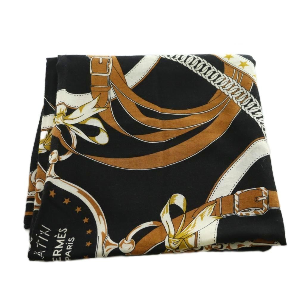 メルカリ市価格！Hermès カシミアシルク 140ストール 朝の散歩　エトープ HERMES エルメス カレ140 ジェアン カシミヤ シルク 朝の散歩 La