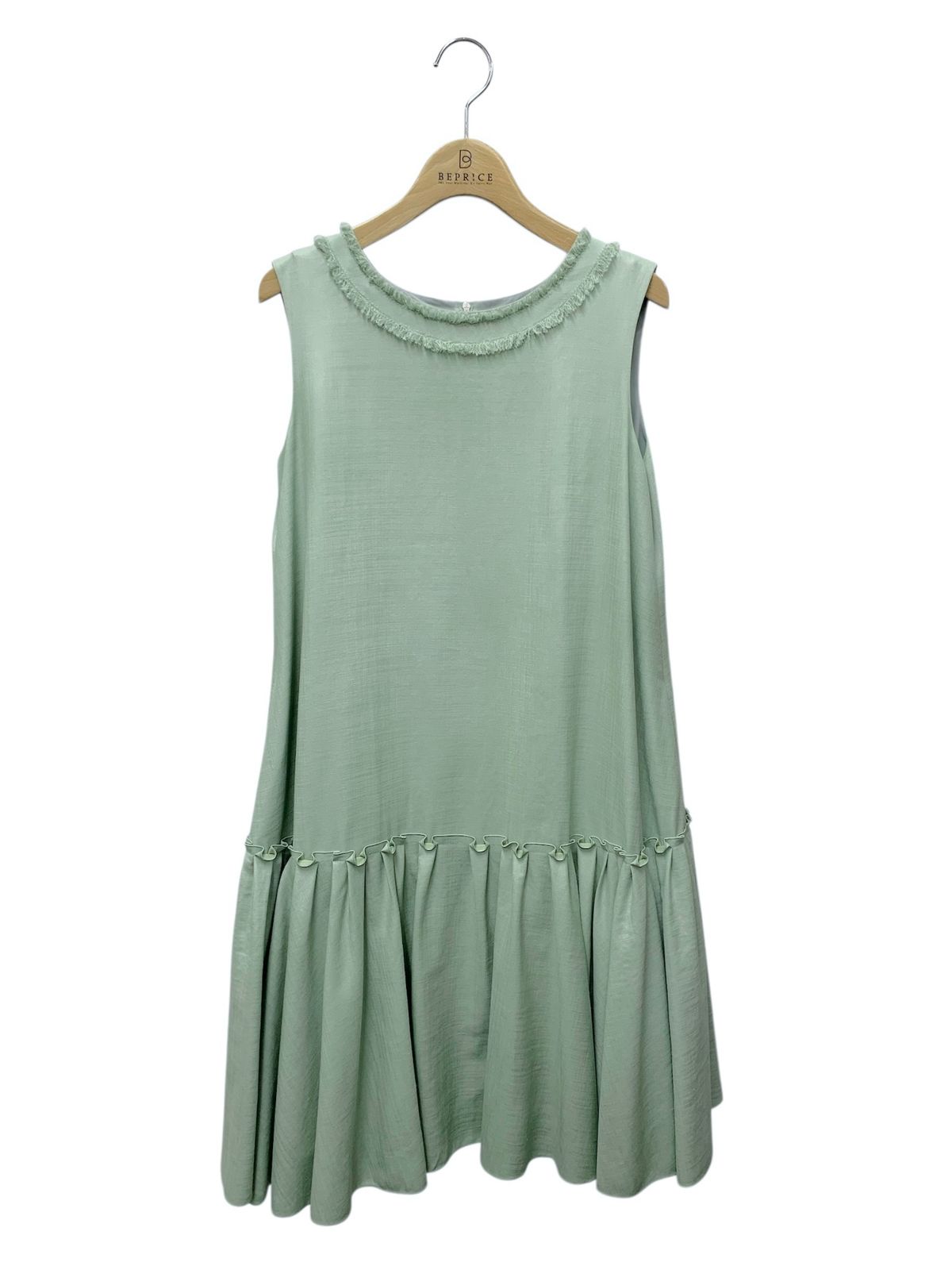 フォクシーニューヨーク Dress リネンフェイス 38321 ワンピース 38 グリーン