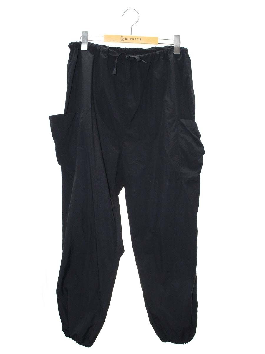 ヨウジヤマモト FS-P 60-501 パンツ 2 ブラック ナイロン ウエストギャザー