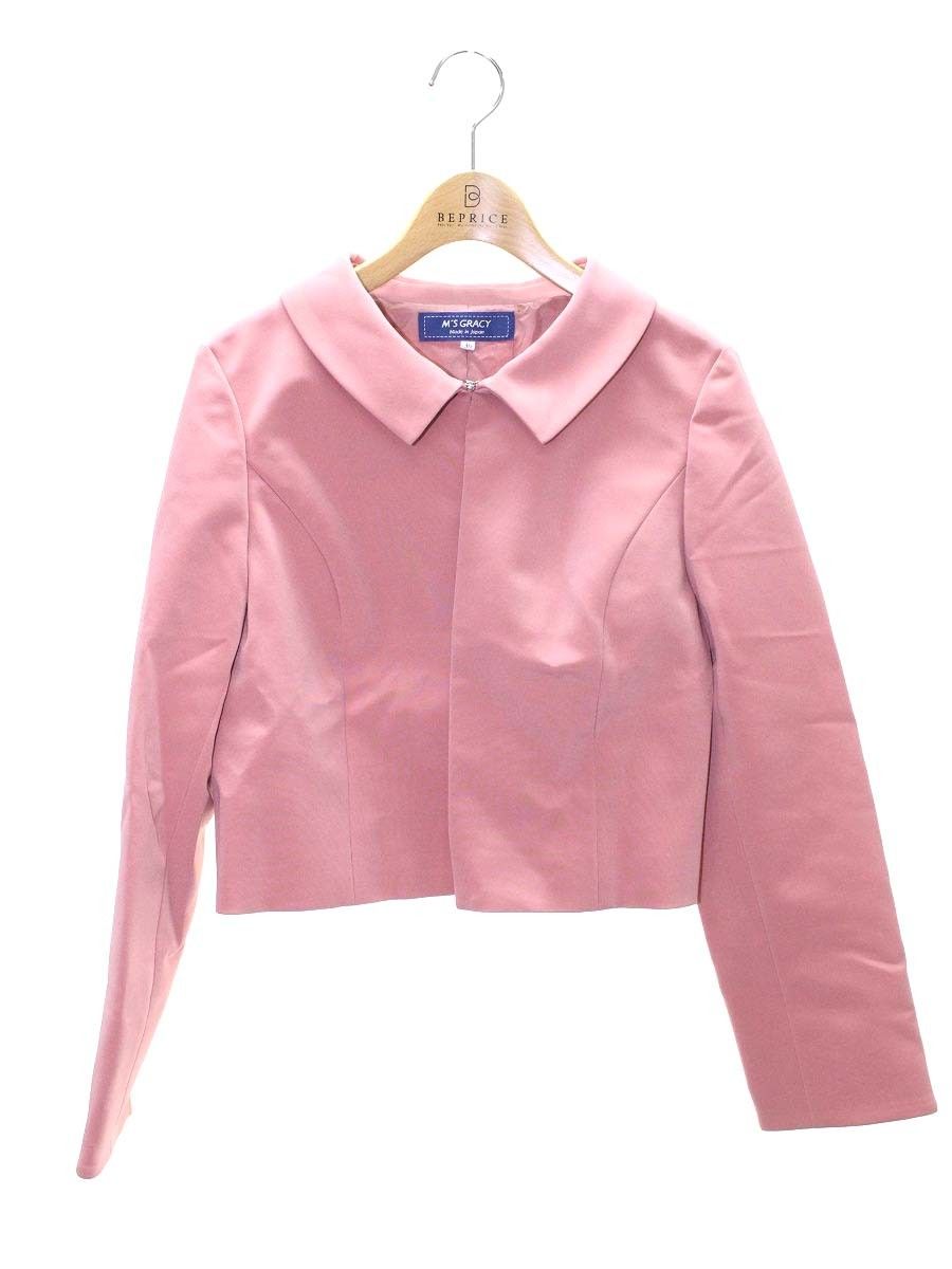 エムズグレイシー 914502 ジャケット 40 ピンク 衿付き
