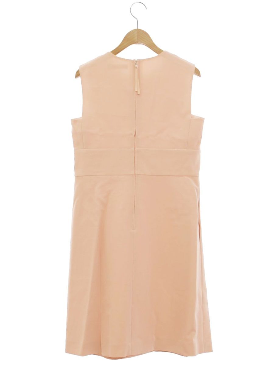 フォクシーニューヨーク ドレス パレット 35347 ワンピース 40 ベージュ リボン バックジップ