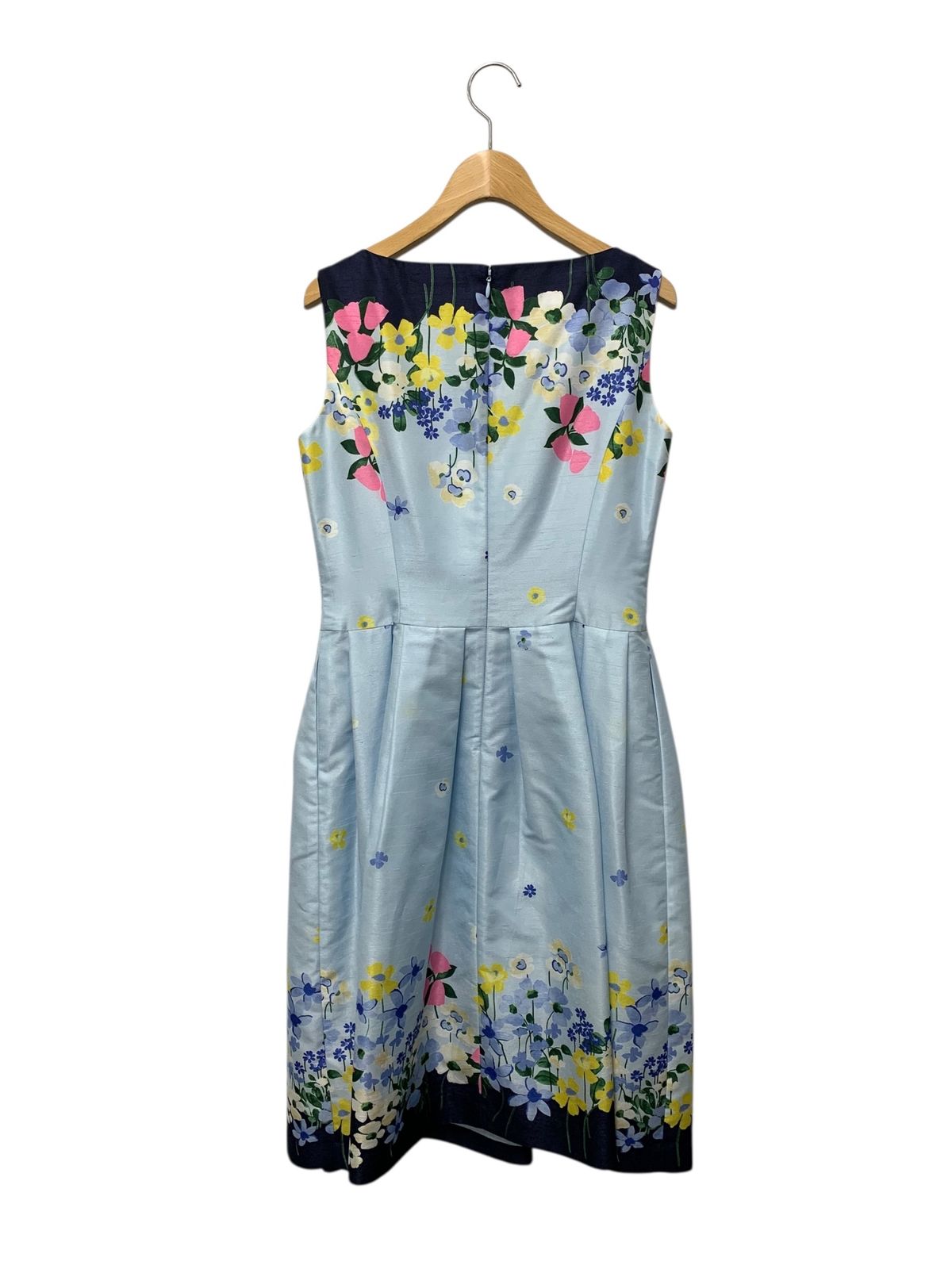 エムズグレイシー 211310 ワンピース 38 ブルー フラワープリント