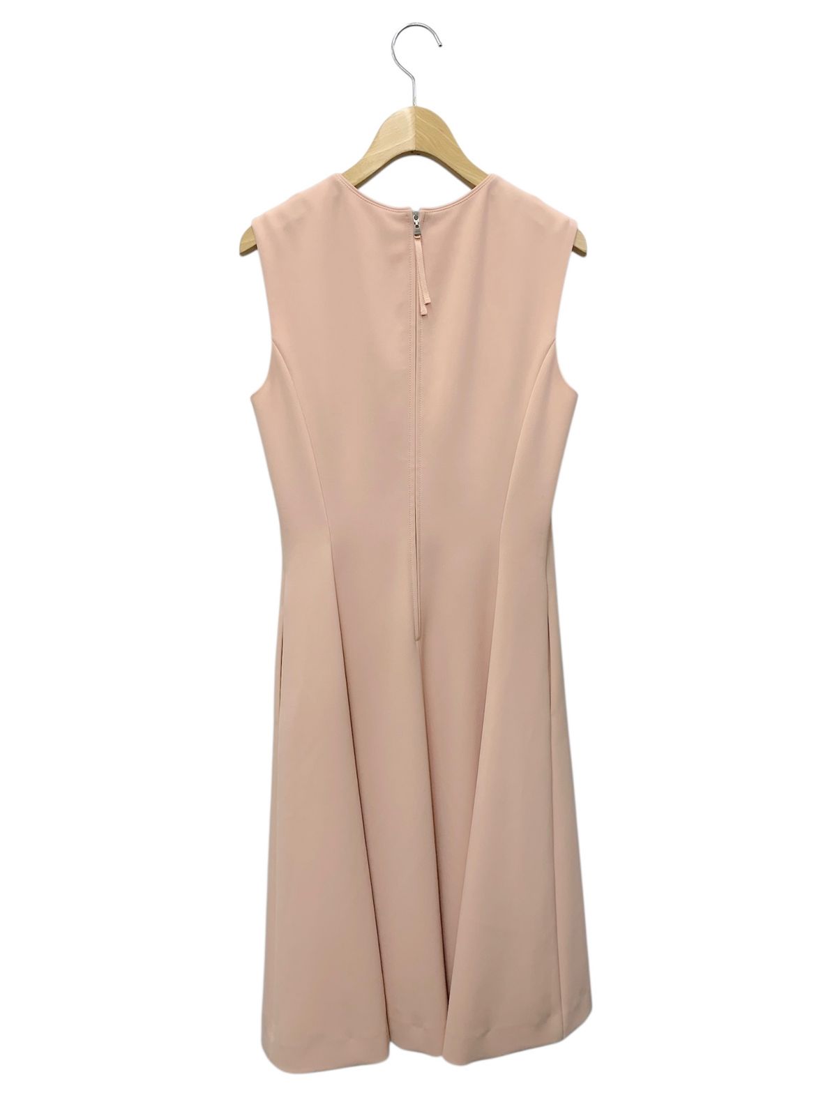 フォクシーニューヨーク 38161 ワンピース 38 ピンク バックジップ U字ネック タック