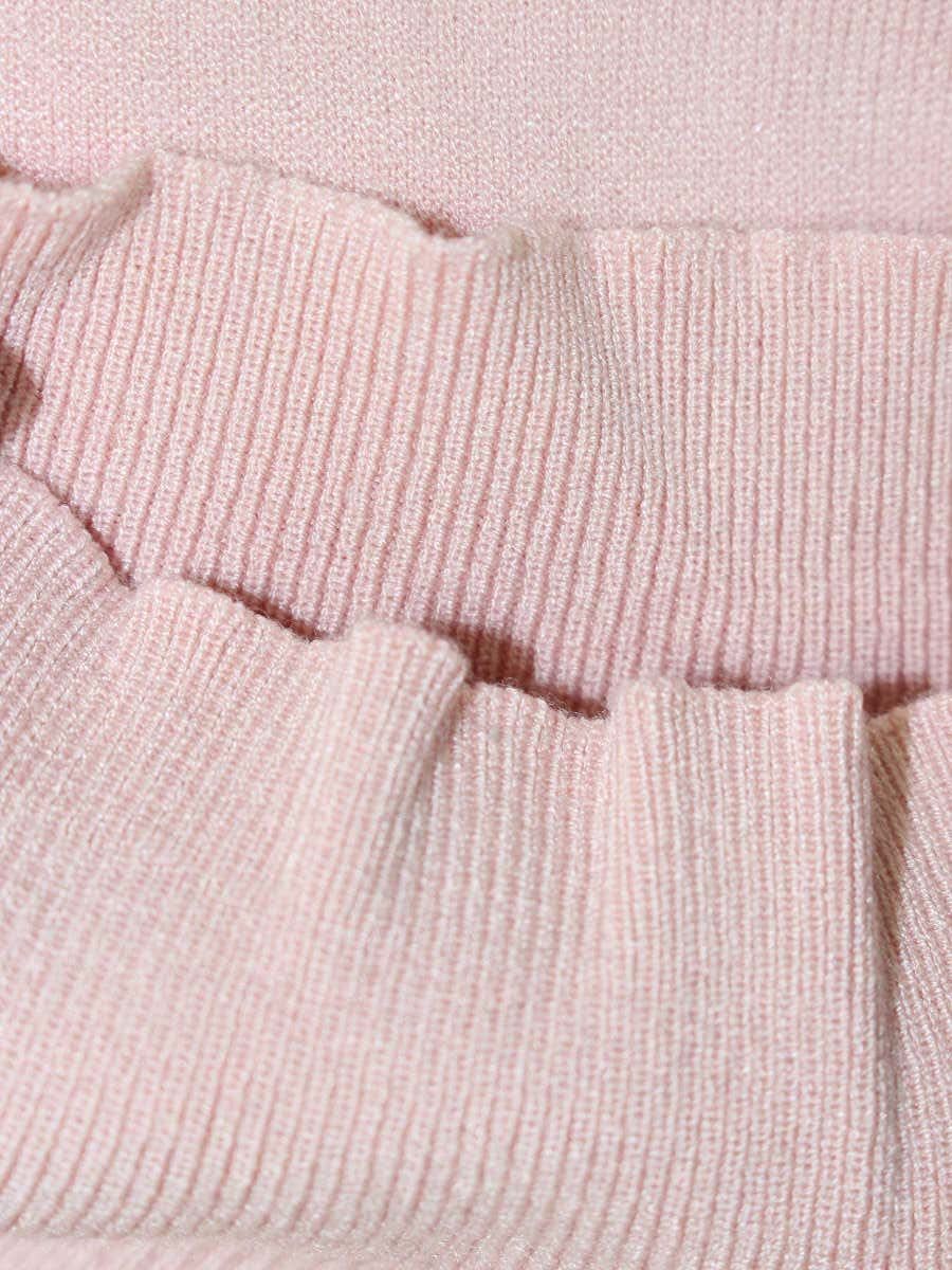 エムズグレイシー 728522 ニット セーター 40 ピンク ベロアリボン