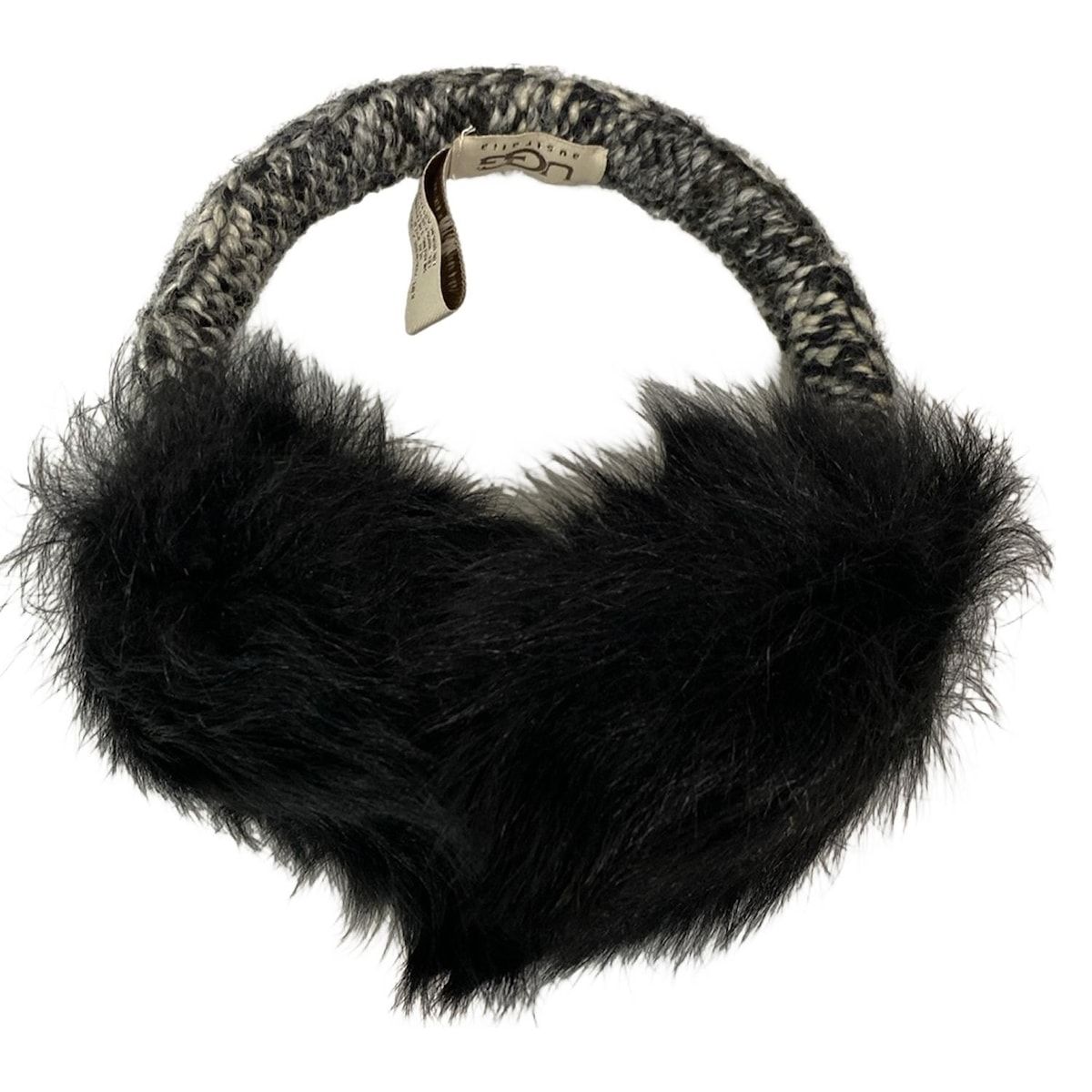 UGG アグ 小物 - 黒×グレー イヤーマフ 耳あて ウール