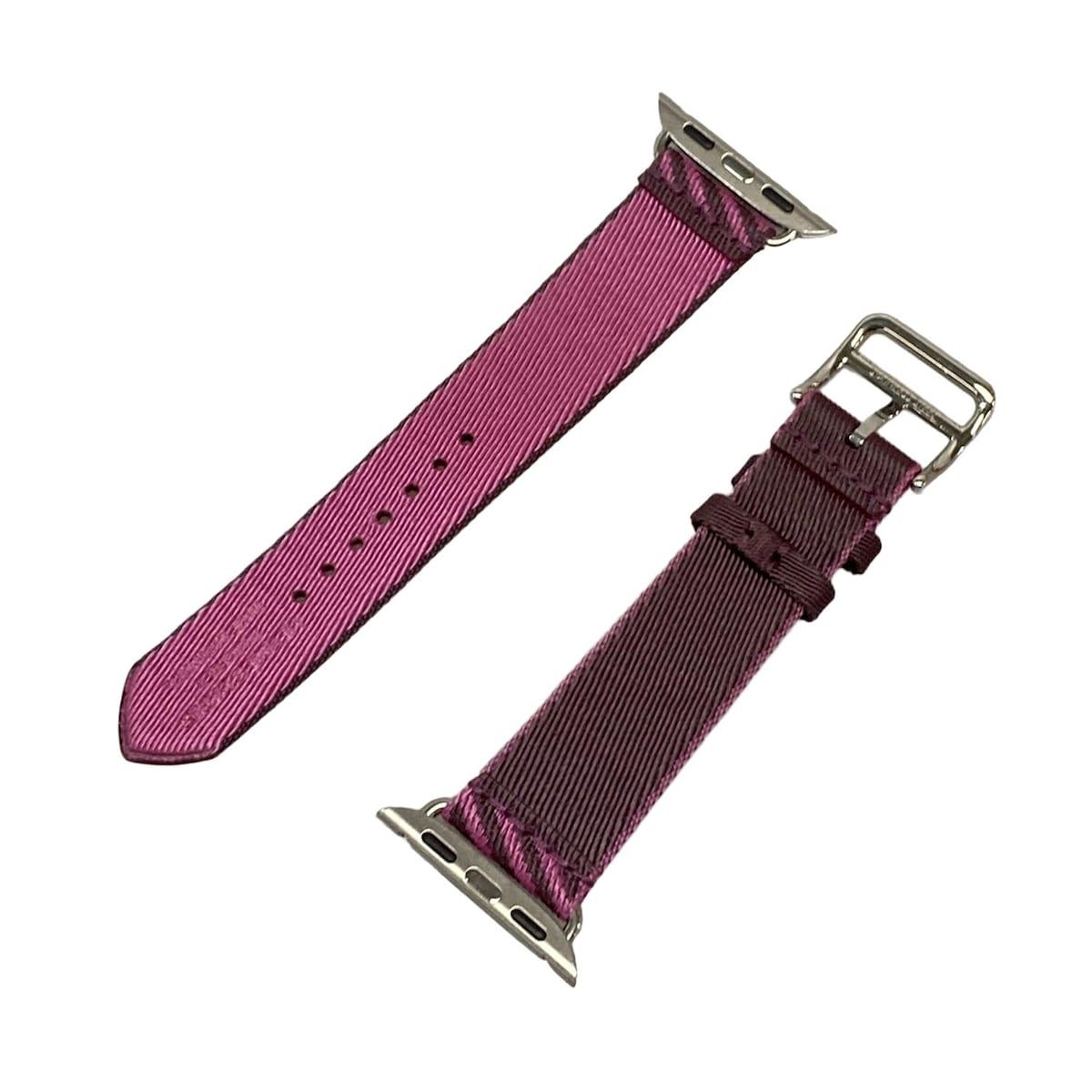 HERMES エルメス 小物 - ピンク×パープル 腕時計替えベルト|シルバー金具|アップルウォッチ替えベルト