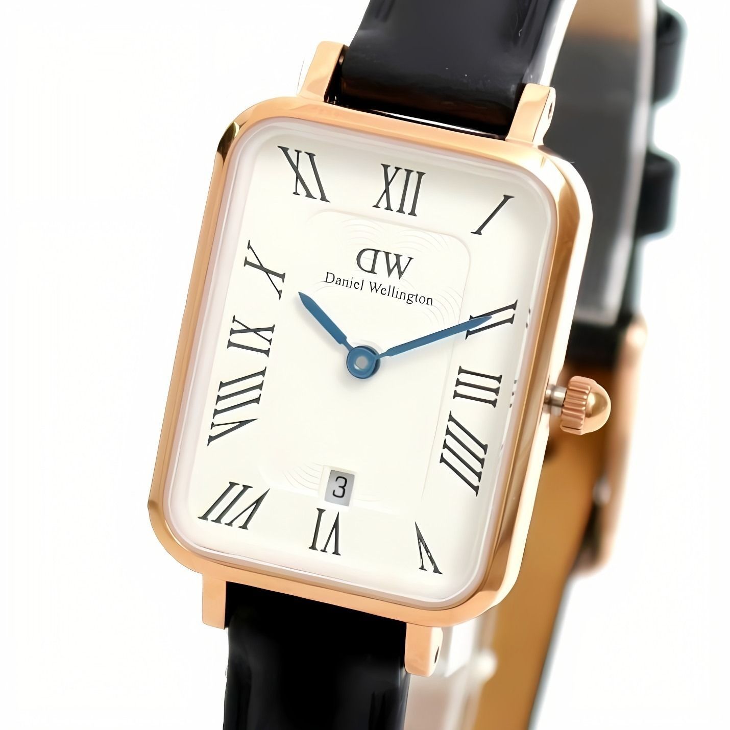 ギフト対応可 ダニエルウェリントン DANIEL WELLINGTON 腕時計 Quadro Roman Numerals Date Sheffield Rose G クオーツ アナログ ウォッチ ブランド おしゃれ プレゼント