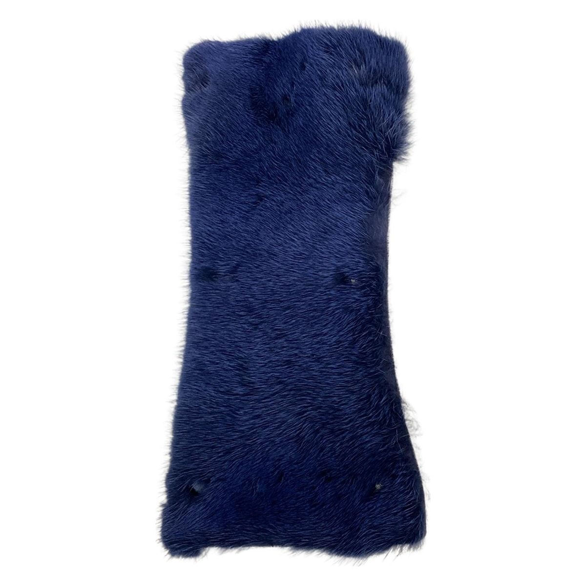 Valextra ヴァレクストラ 小物 - ネイビー ハンドルカバー ファー