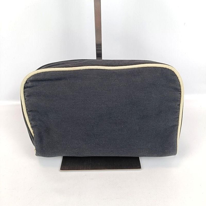 CHANEL シャネル ロゴ キャンバス ポーチ メイクポーチ マルチケース