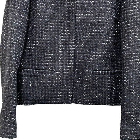 セオリーリュクス theory luxe ノーカラーツイードジャケット フロント