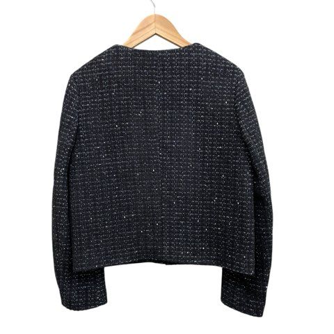 セオリーリュクス theory luxe ノーカラーツイードジャケット フロント