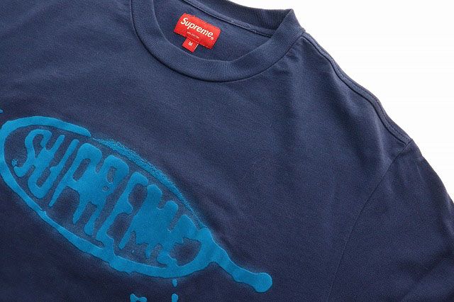 シュプリーム SUPREME 22SS INK BLOT S/S TOP TEE BLUE M インク