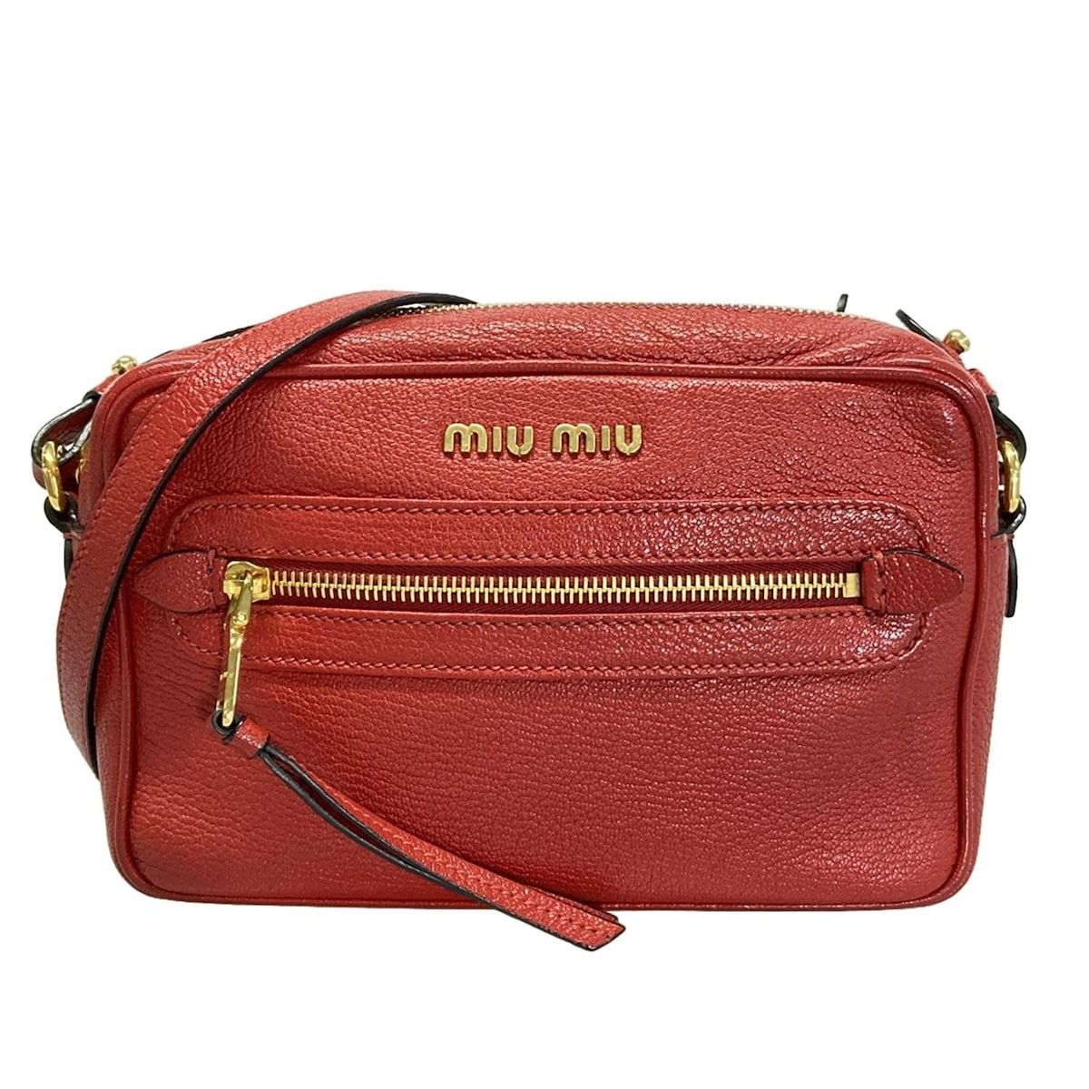 miumiu(ミュウミュウ) ショルダーバッグ - 5BH116 レッド レザー