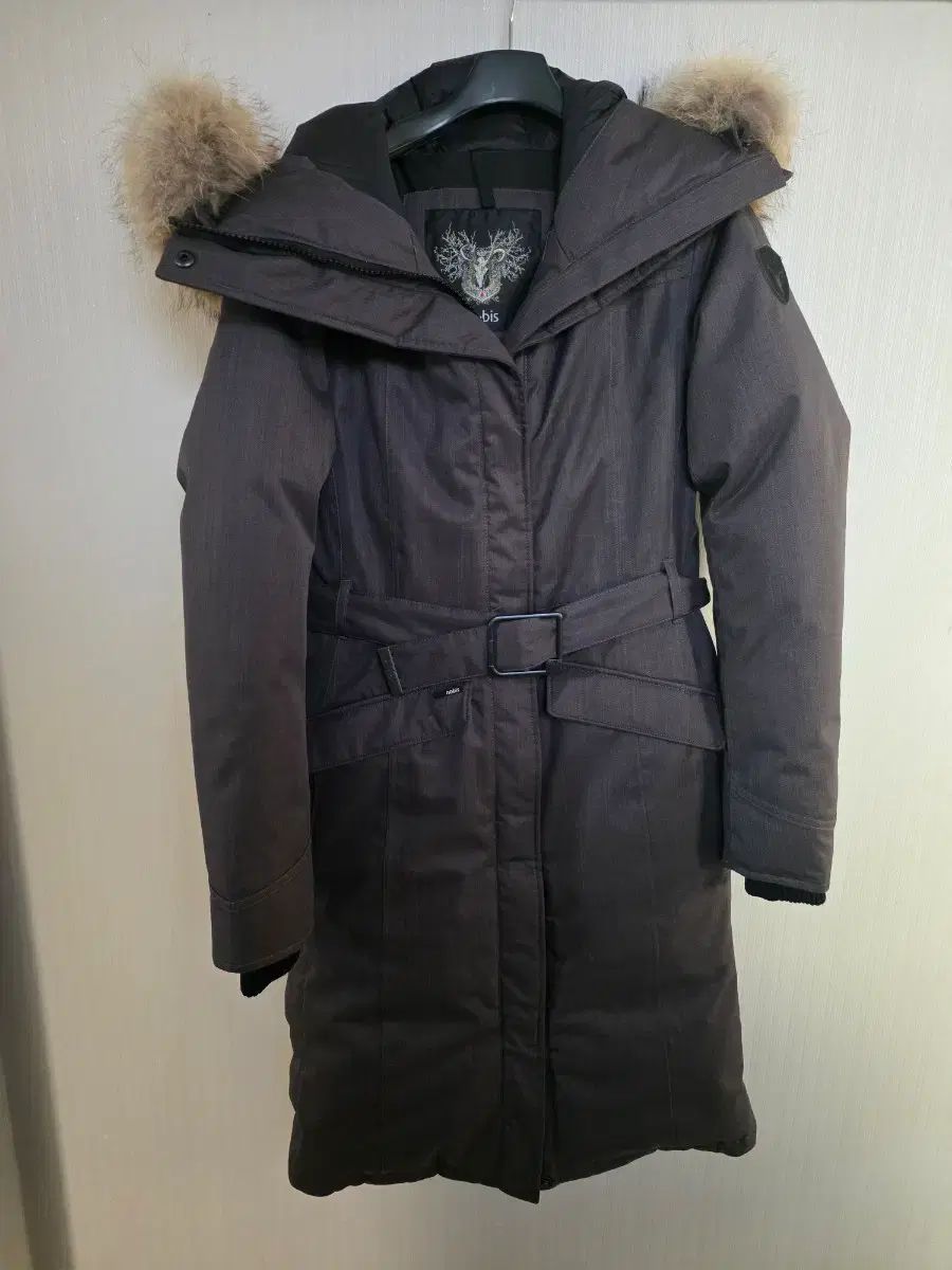 ノビス レディース ダウン ファー コート ブラウン のみ 商品 MORGAN