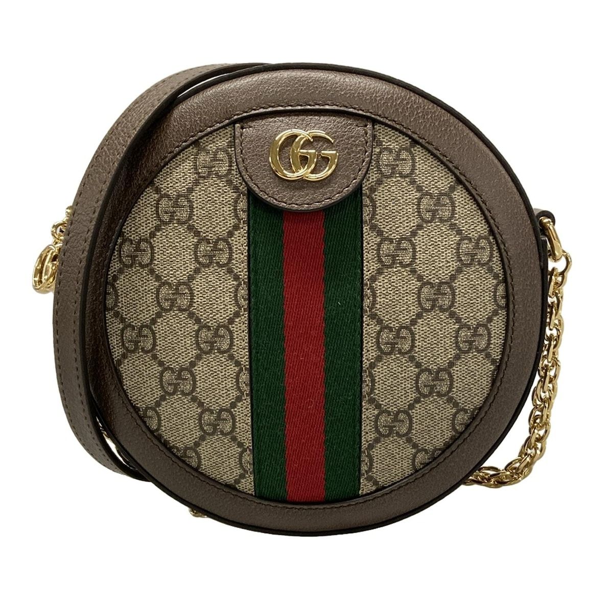 GUCCI グッチ ショルダーバッグ オフィディア 550618 ベージュ×エボニー×ダークブラウン チェーンショルダー レザー