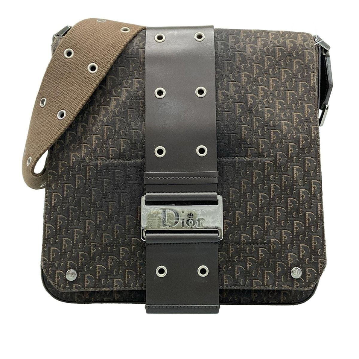 DIOR|ChristianDior ディオール|クリスチャンディオール ショルダーバッグ ストリートシック トロッター ダークブラウン レザー