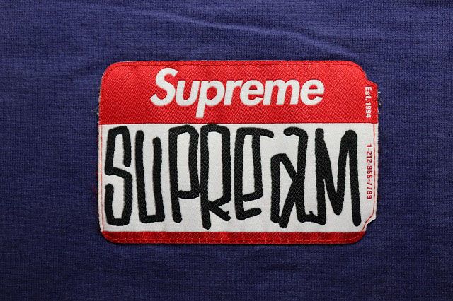 シュプリーム SUPREME GONZ NAMETAG S/S TOP NAVY XL ゴンズ