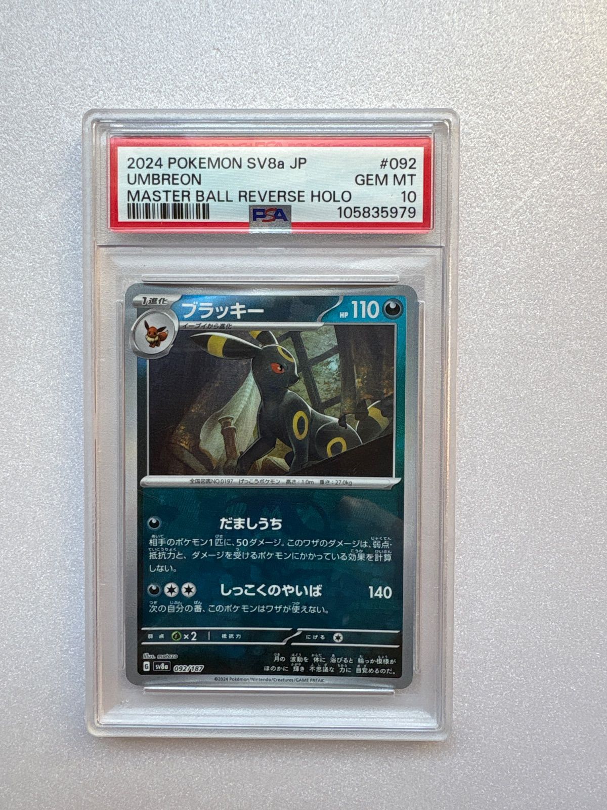 PSA10】 ブラッキー マスターボールミラー マスボミラー テラスタル 