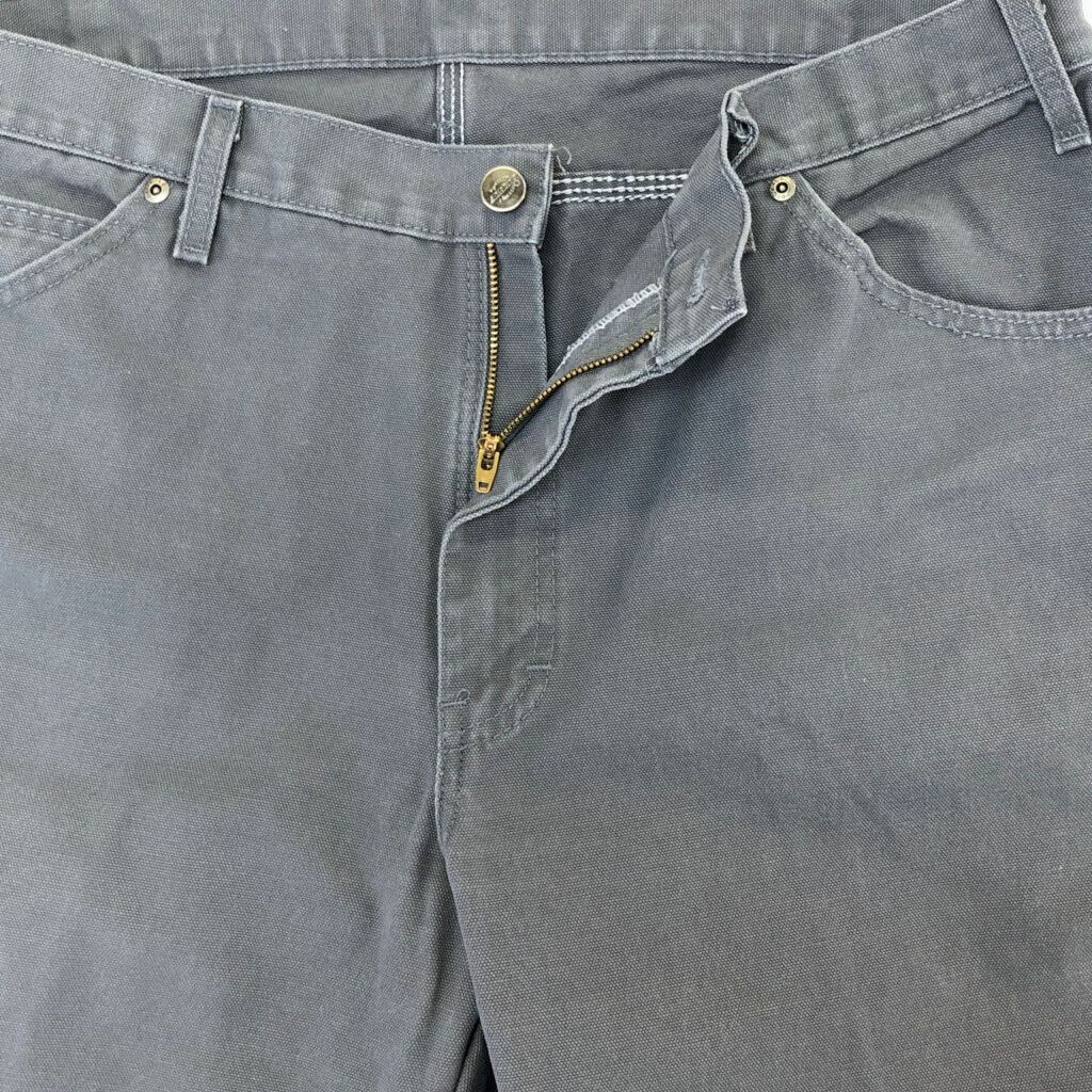 古着 DICKIES ダック ダブルニー ペインターパンツ グレー フェード Dickies - Dickies ディッキーズ ダック ペインターパンツ グレー