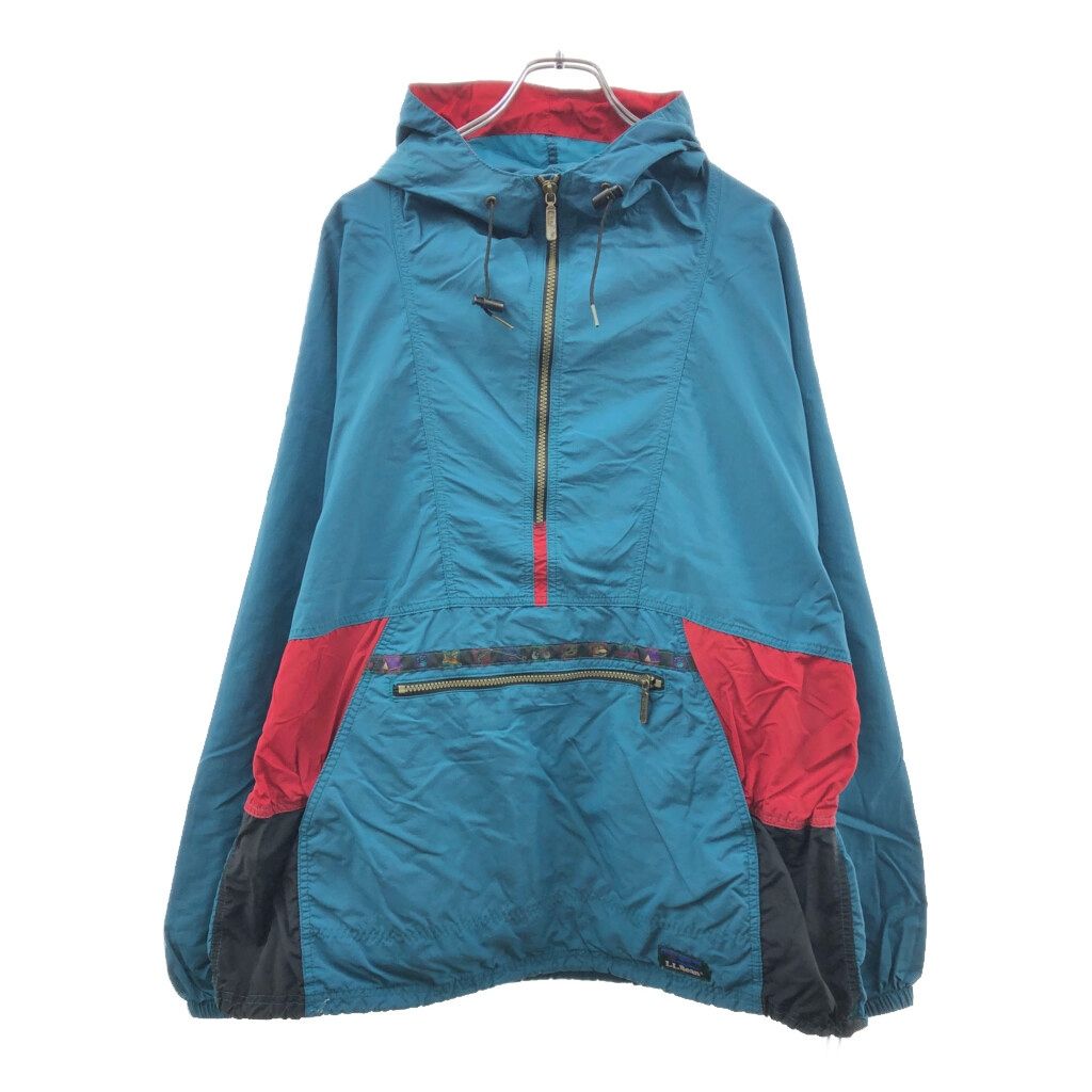 90年代 L.L.Bean エルエルビーン アノラックパーカー アウトドア ブルー メンズ XL相当 古着 X 0667