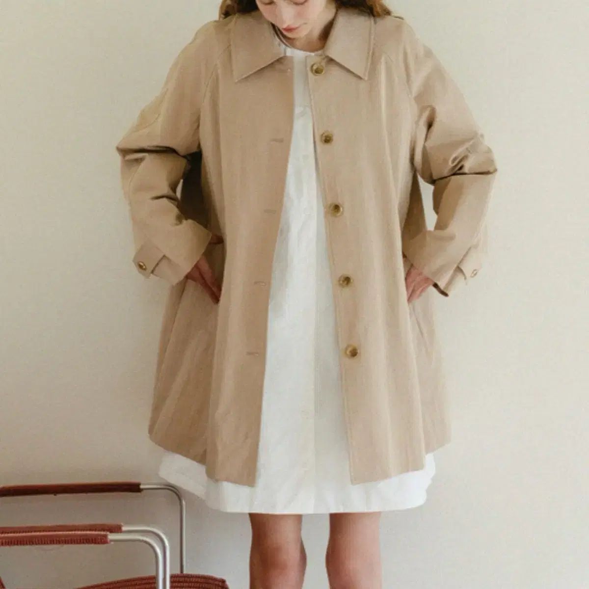 アンエディット Kayla ハーフ トレンチコート