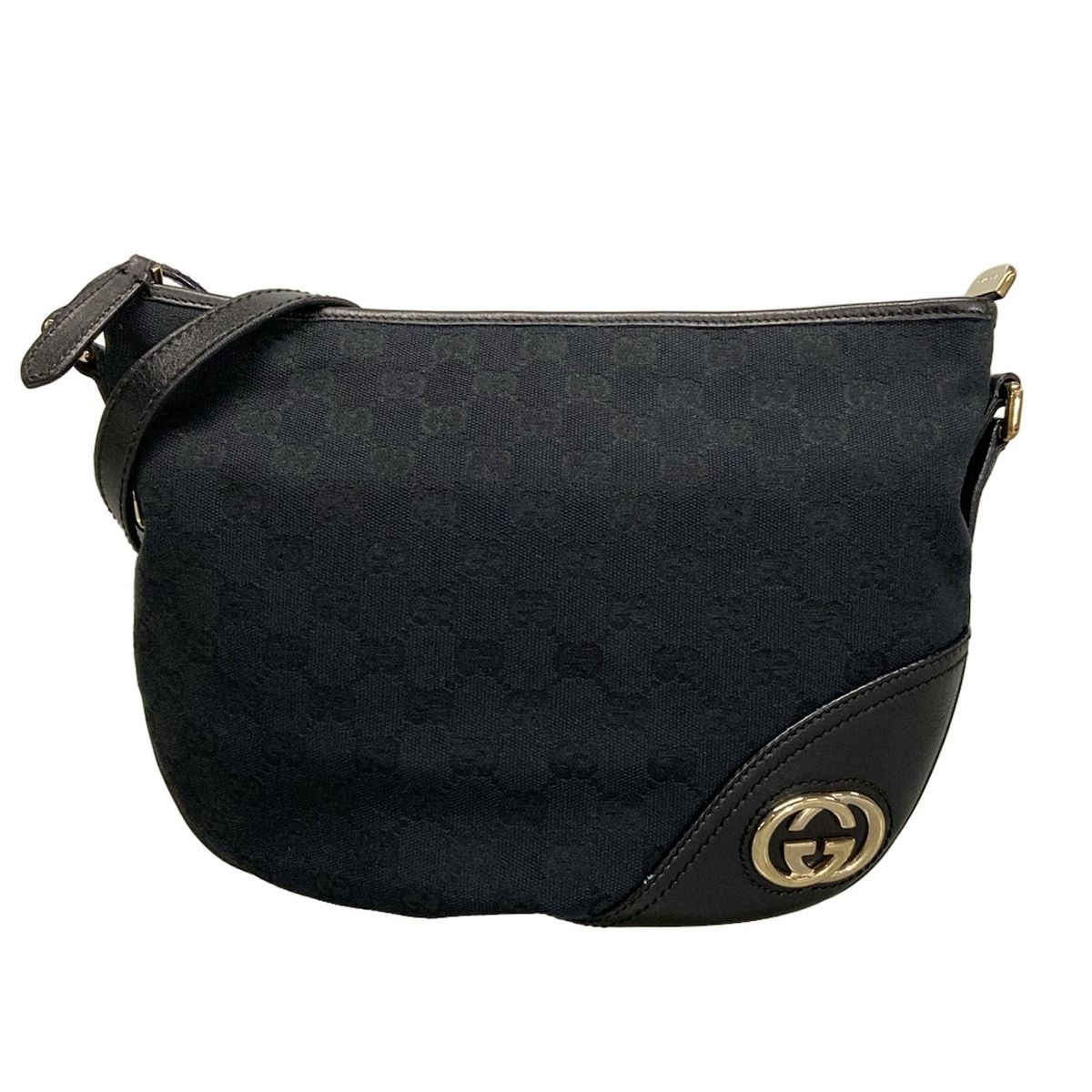 GUCCI グッチ ショルダーバッグ ニューブリット GG柄 169998 黒 レザー