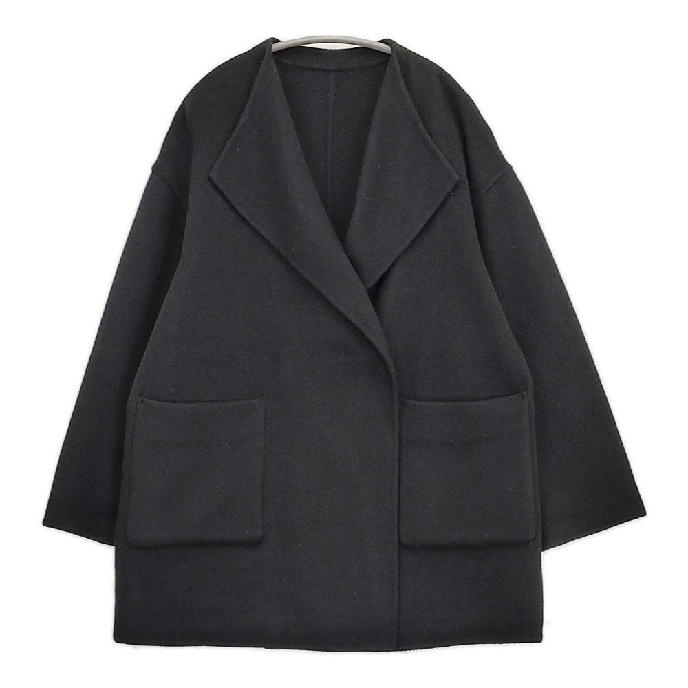 7-IDconcept メリノウールコート 定価47300円 70- コート ブラック レディース セブンアイディコンセプト 5-1226 T♪
