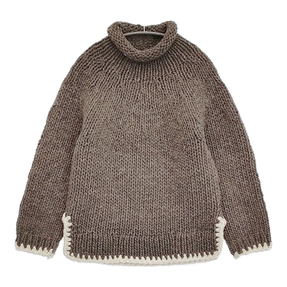 nest Robe ペルーウールボトルネックプルオーバー 01184-1053 セーター ニット ブラウン ホワイト レディース ネストローブ 5-1226 T♪