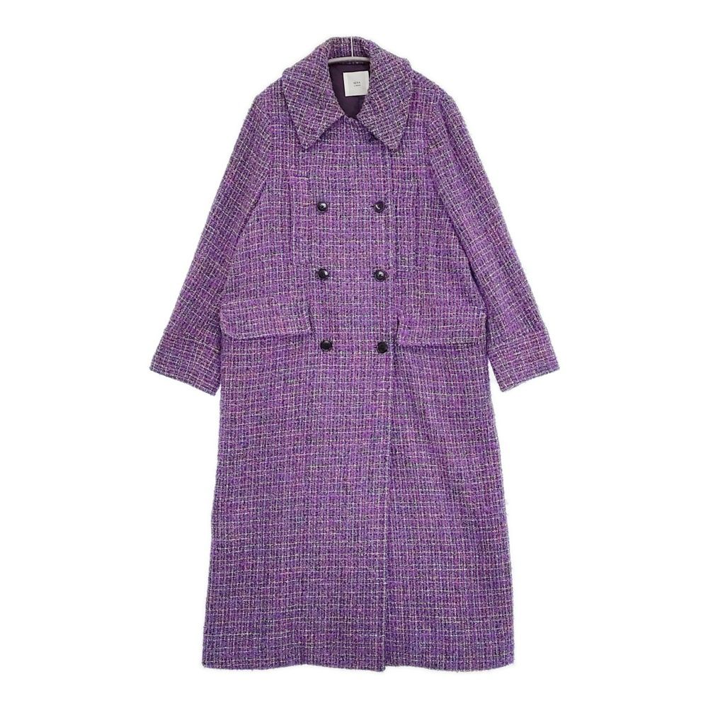 IENA LA BOUCLE カラーツィードPコート ロング ピーコート 22 AW パープル レディース イエナラブークル 5-1226 T♪