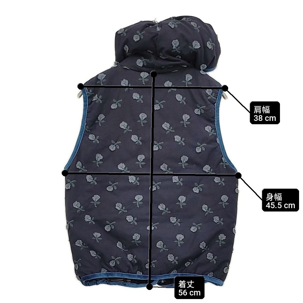 mina perhonen skip ra2224 サイズ36 フード裏ボア ダウンベスト