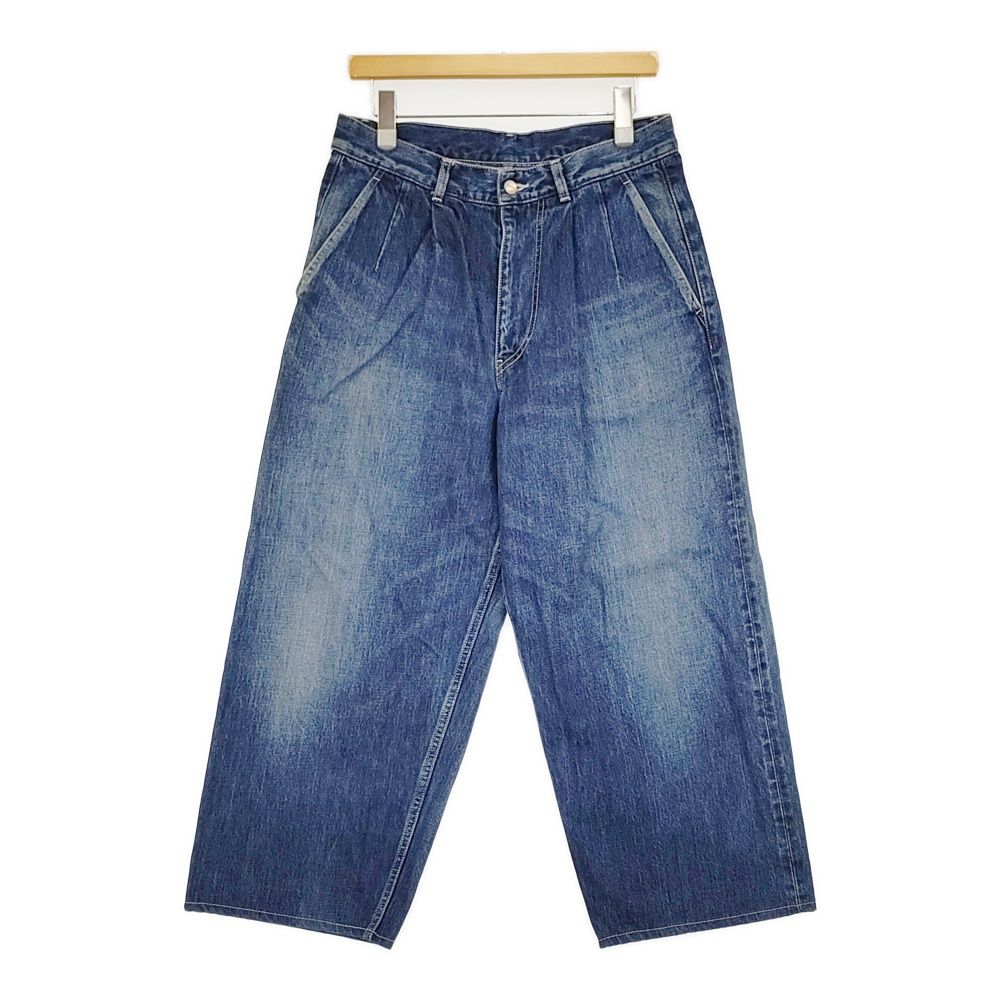 Graphpaper Selvage Denim TwoTuck Pants サイズ1 GU 251-40188 DB 定価35200円 デニムパンツ 25 SS ブルー メンズ グラフペーパー 5-1226 G♪