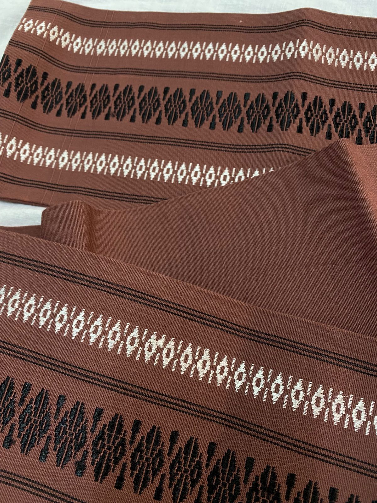 帯】本場筑前博多織 献上柄 半幅帯 茶色 綿 着物 和装 OBI76 - メルカリ