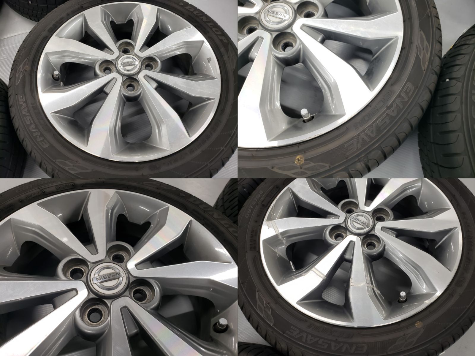  ◎ 日産 デイズルークス B 21 A 15 in 4.5 J 46 100|4 H ダンロップ EC 204 165|55 R 2025年製 三菱 EKスペース EKワゴン SAKURA 15インチ タイヤ ホイールセット