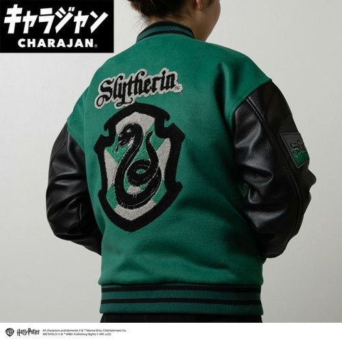 丸眞 マルシン スタジャン L ハリー ポッター スリザリン ロゴ 男女兼用 キャラクター キャラジャン