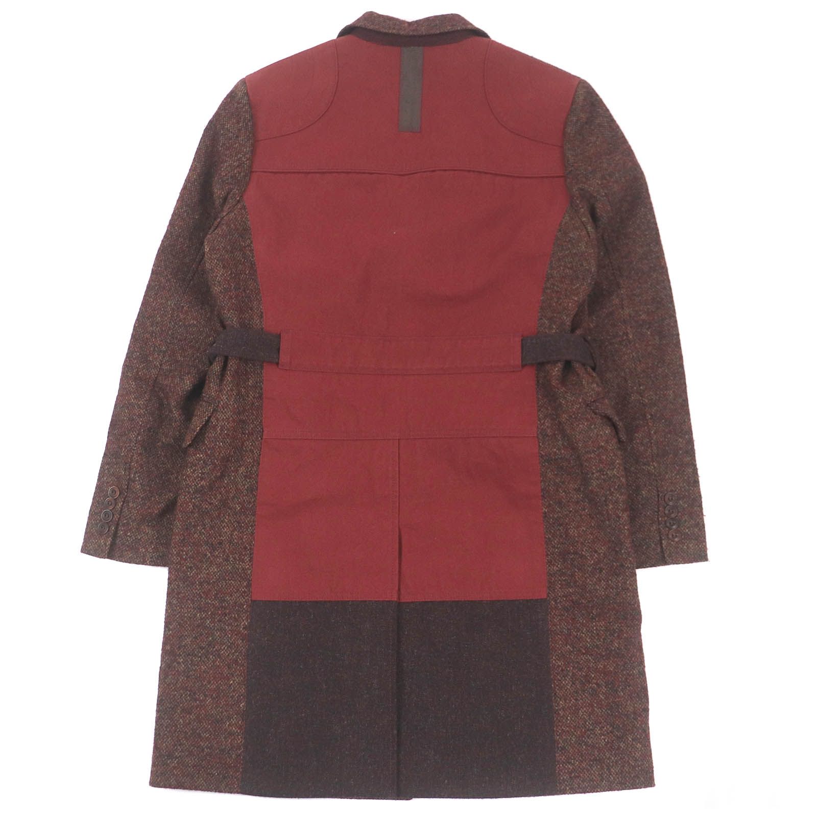 極美品□JUNYA WATANABE MAN COMME des GARCONS ジュンヤワタナベ マン コムデギャルソン WF-C012 素材切替 ツイードコート S 正規品 極美品□JUNYA WATANABE MAN COMME des GARCONS ジュンヤワタナベ マン