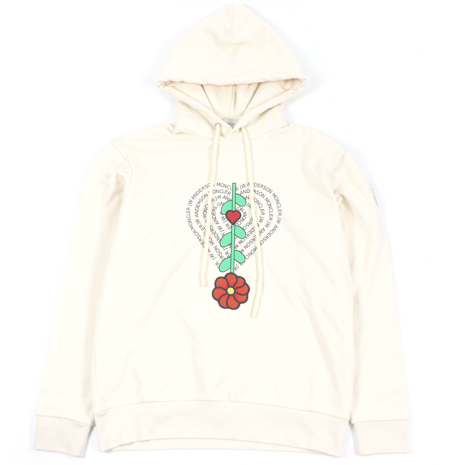 未使用品□MONCLER GENIUS 1 モンクレール ジーニアス 1 2022年製 HOODIE JWアンダーソン プルオーバーパーカー アイボリー M 正規品 未使用品□MONCLER GENIUS 1 モンクレール ジーニアス 1 2022年製