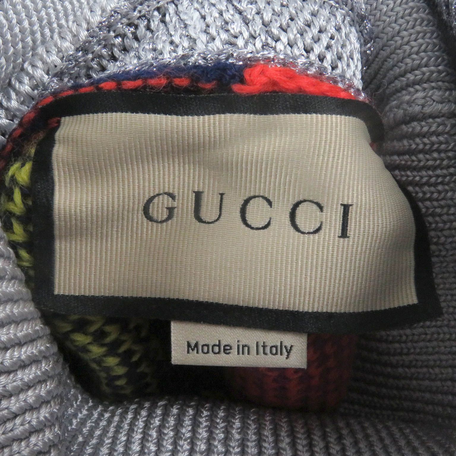 極美品GUCCI グッチ 724770 ウール GGロゴジャガードド ッキング