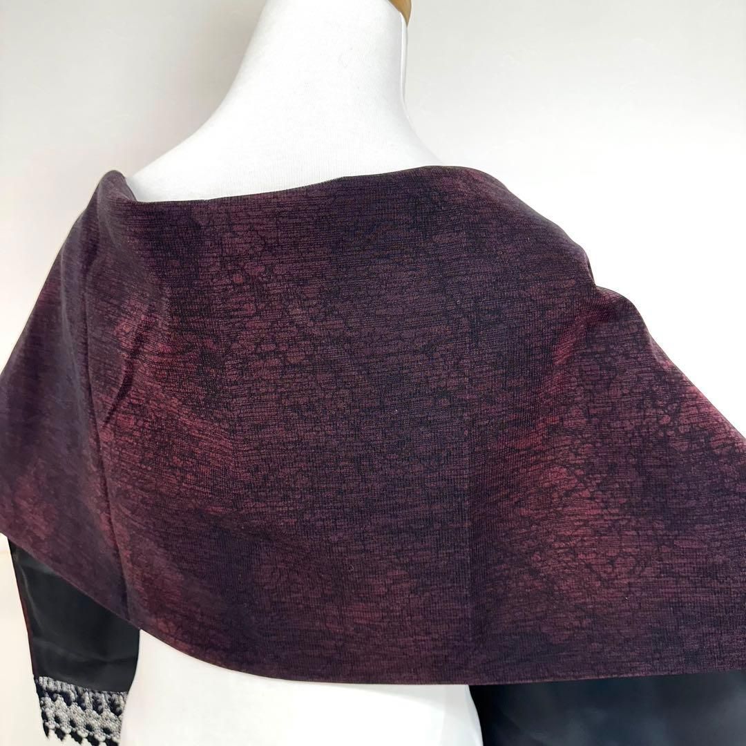 コ2595◆道行コート◆ショール付 ロング丈