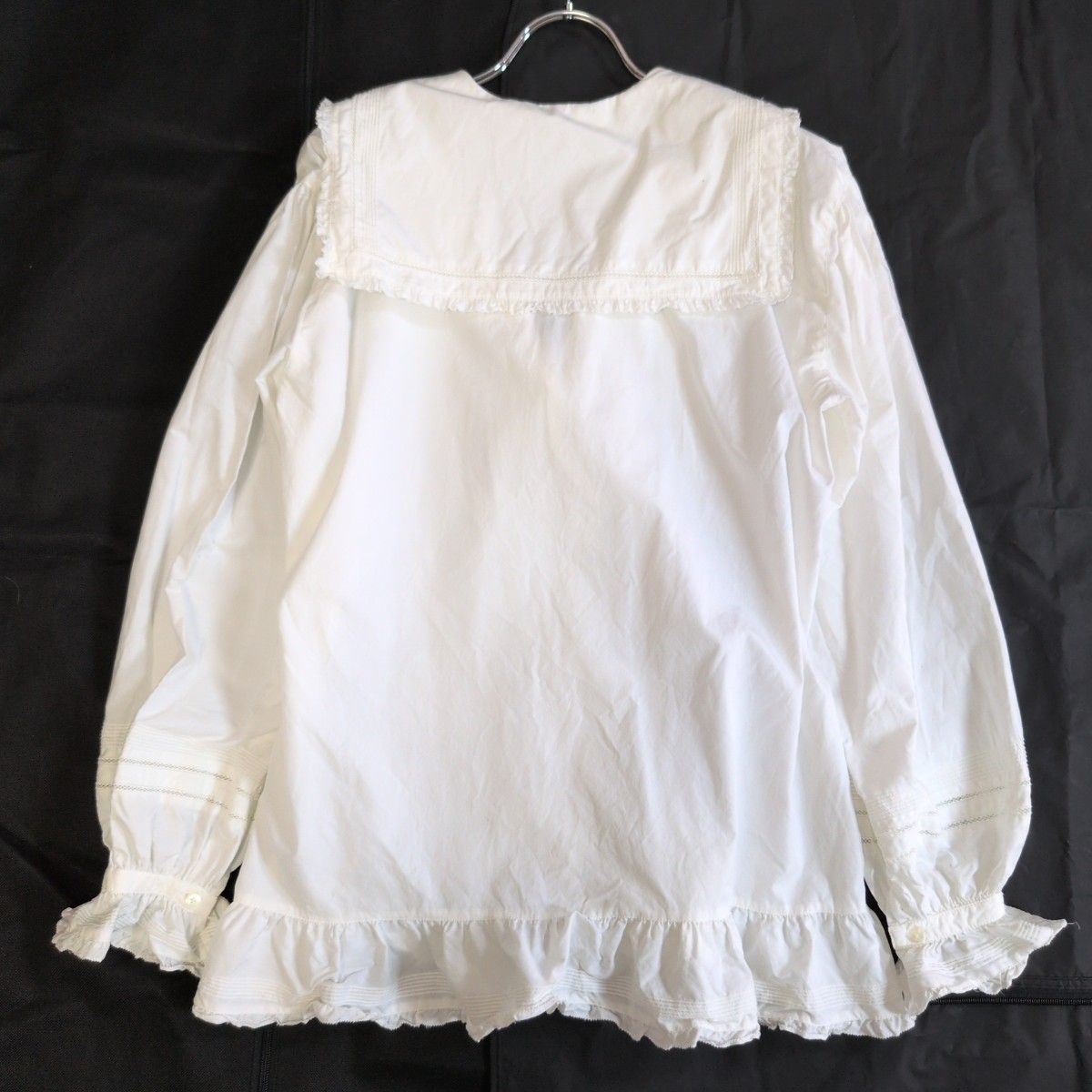 【極美品】PINK HOUSE 長袖ブラウス ホワイト ピコフリル リボン 激レア✨ PINK HOUSE ピンクハウス ピコ加工ブラウス ピコフリル