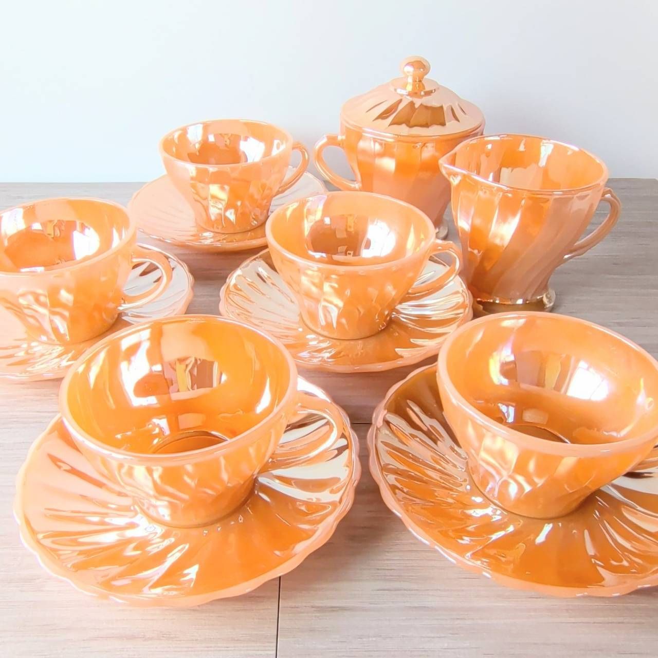 ファイヤーキング アンカーホッキング カップ＆ソーサ― 5客 ミルク