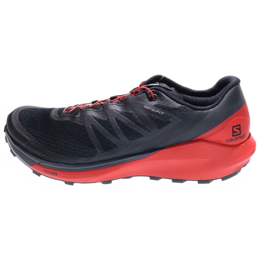 SALOMON サロモン SENSE RIDE 4 センス ライド メッシュ ローカットスニーカー ブラック|レッド US 10|28 cm 413781