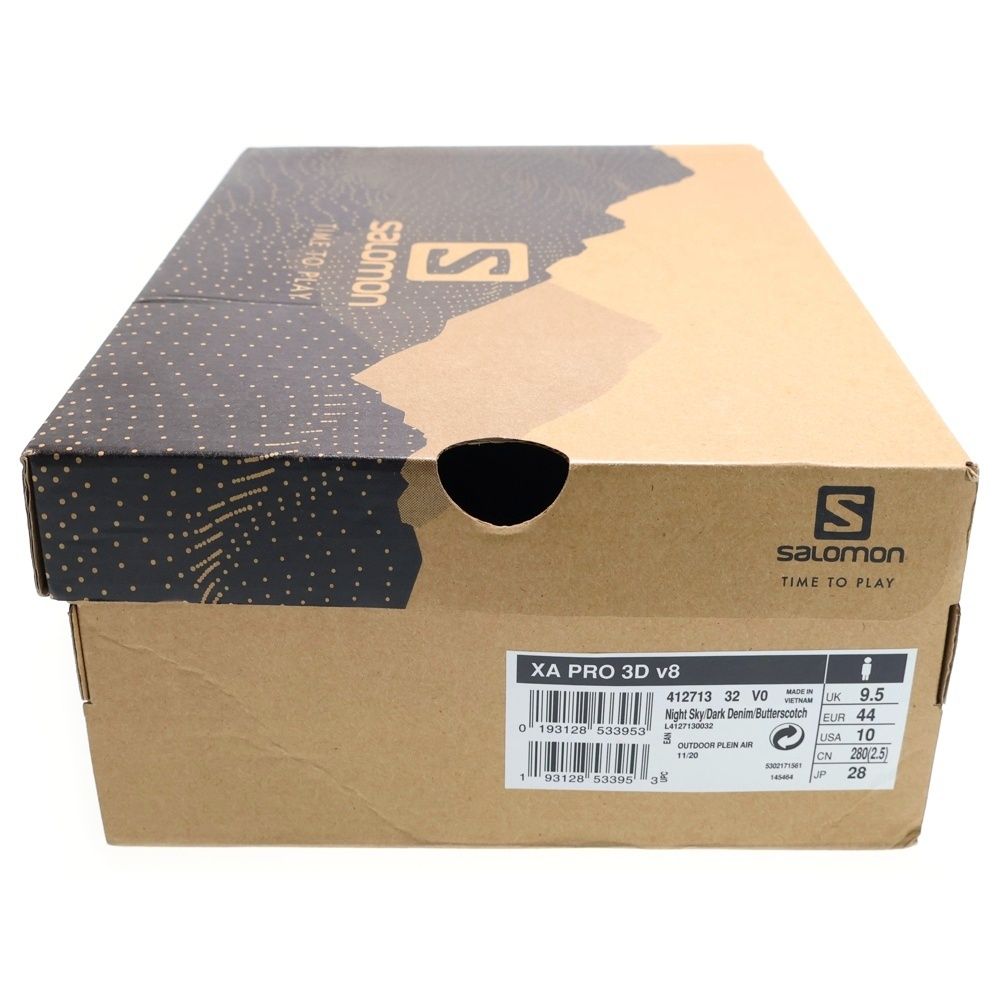  SALOMON サロモン XA PRO 3 D v 8 メッシュ ローカットスニーカー ブラック|ブルー US 10|28 cm 412713 スニーカー 靴